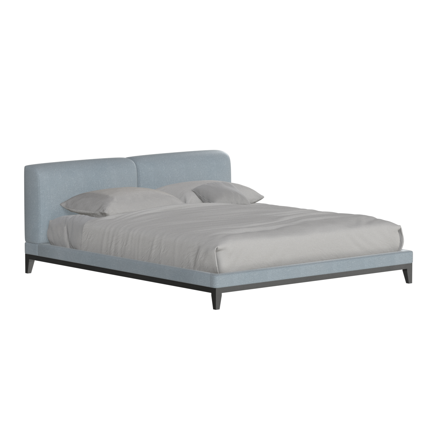 Infinity Upholstered Double Bed with Elegant Headboard
