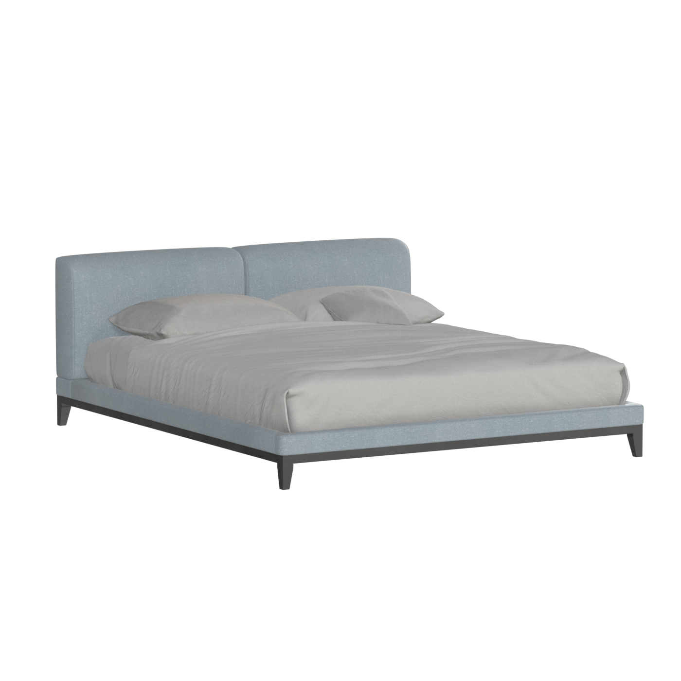 Infinity Upholstered Double Bed with Elegant Headboard