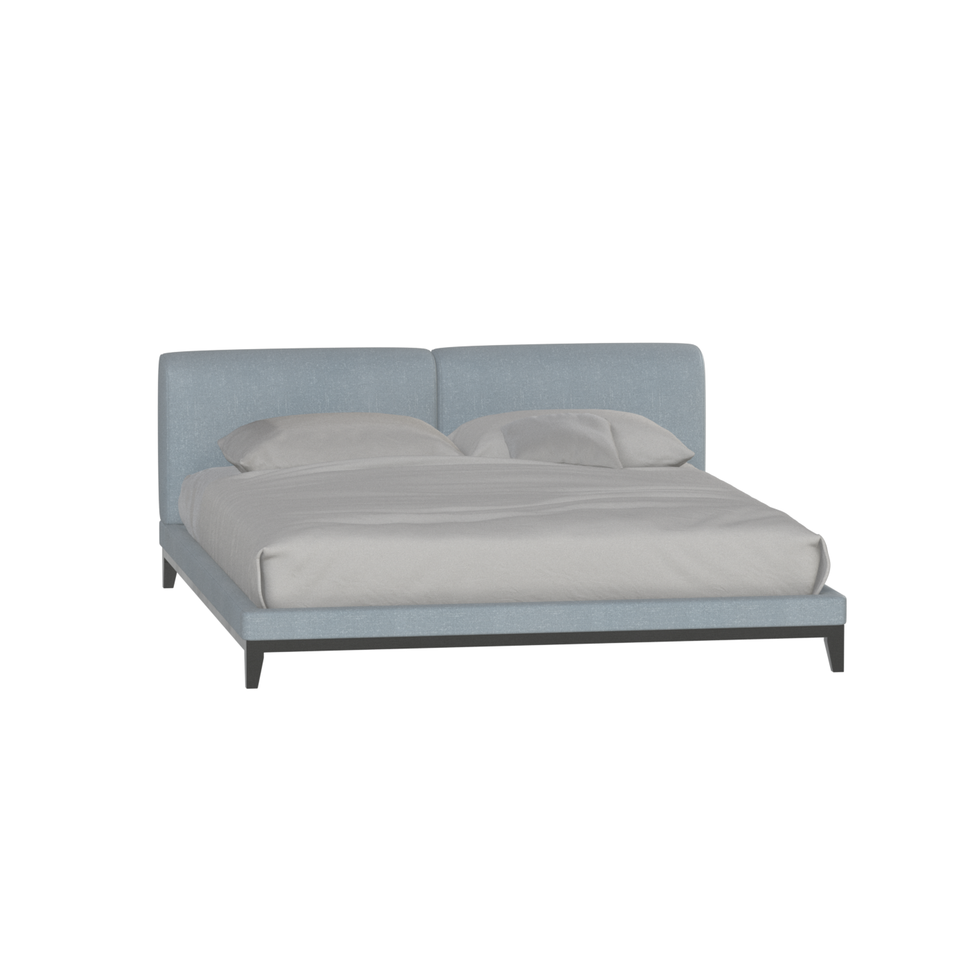 Infinity Upholstered Double Bed with Elegant Headboard