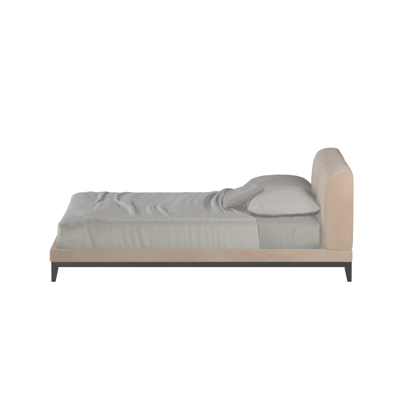 Infinity Upholstered Double Bed with Elegant Headboard