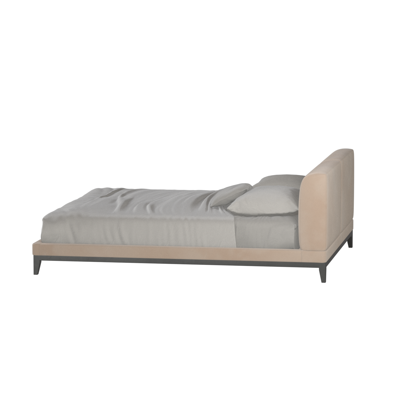 Infinity Upholstered Double Bed with Elegant Headboard