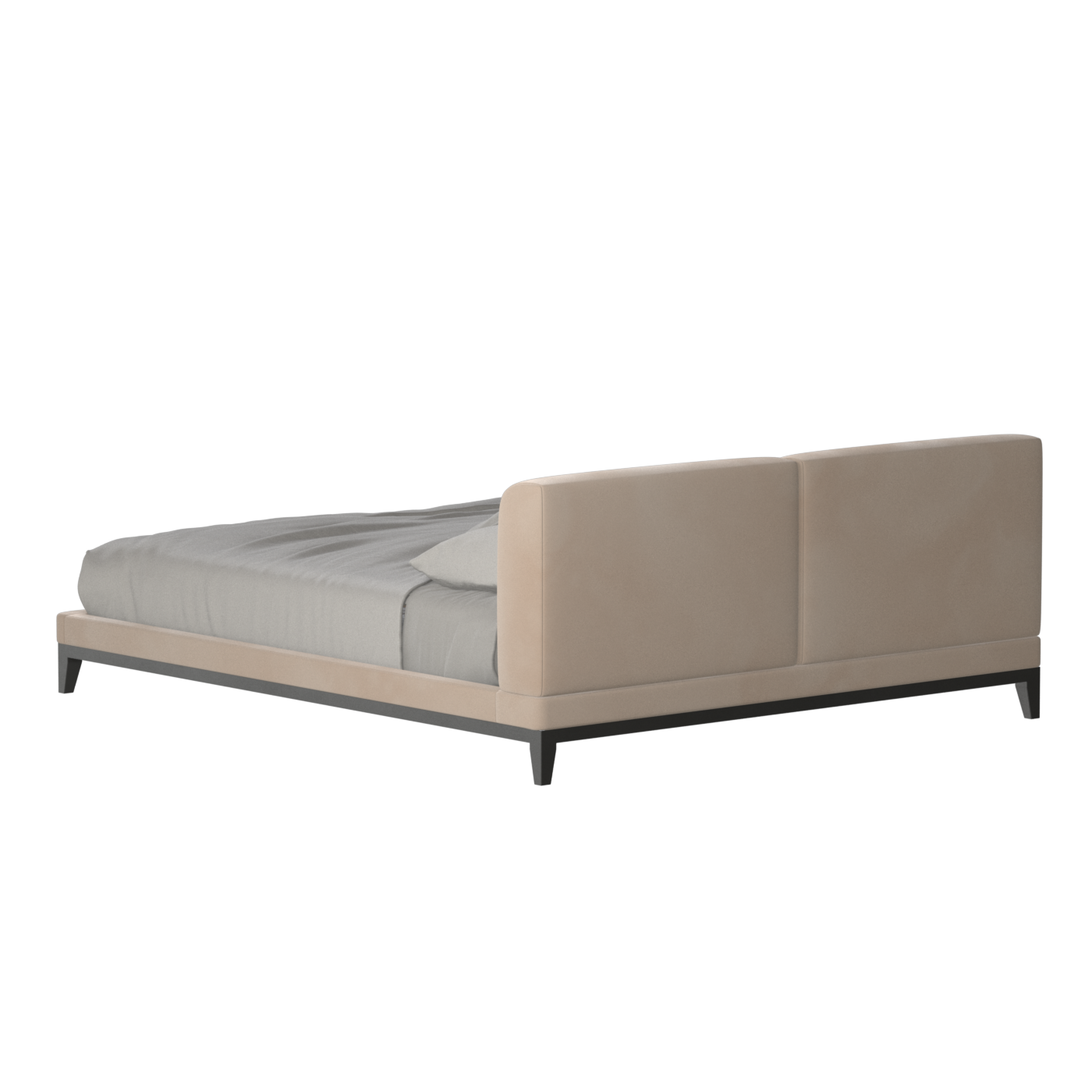 Infinity Upholstered Double Bed with Elegant Headboard