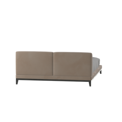 Infinity Upholstered Double Bed with Elegant Headboard