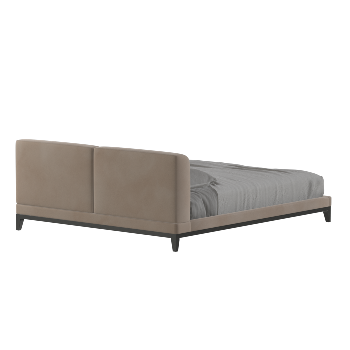 Infinity Upholstered Double Bed with Elegant Headboard