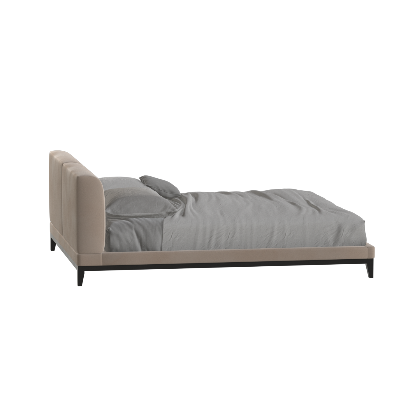 Infinity Upholstered Double Bed with Elegant Headboard