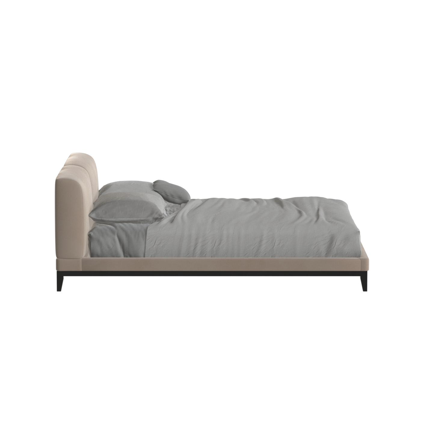 Infinity Upholstered Double Bed with Elegant Headboard