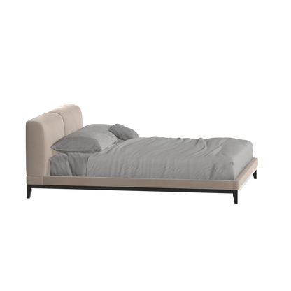 Infinity Upholstered Double Bed with Elegant Headboard