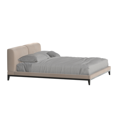 Infinity Upholstered Double Bed with Elegant Headboard