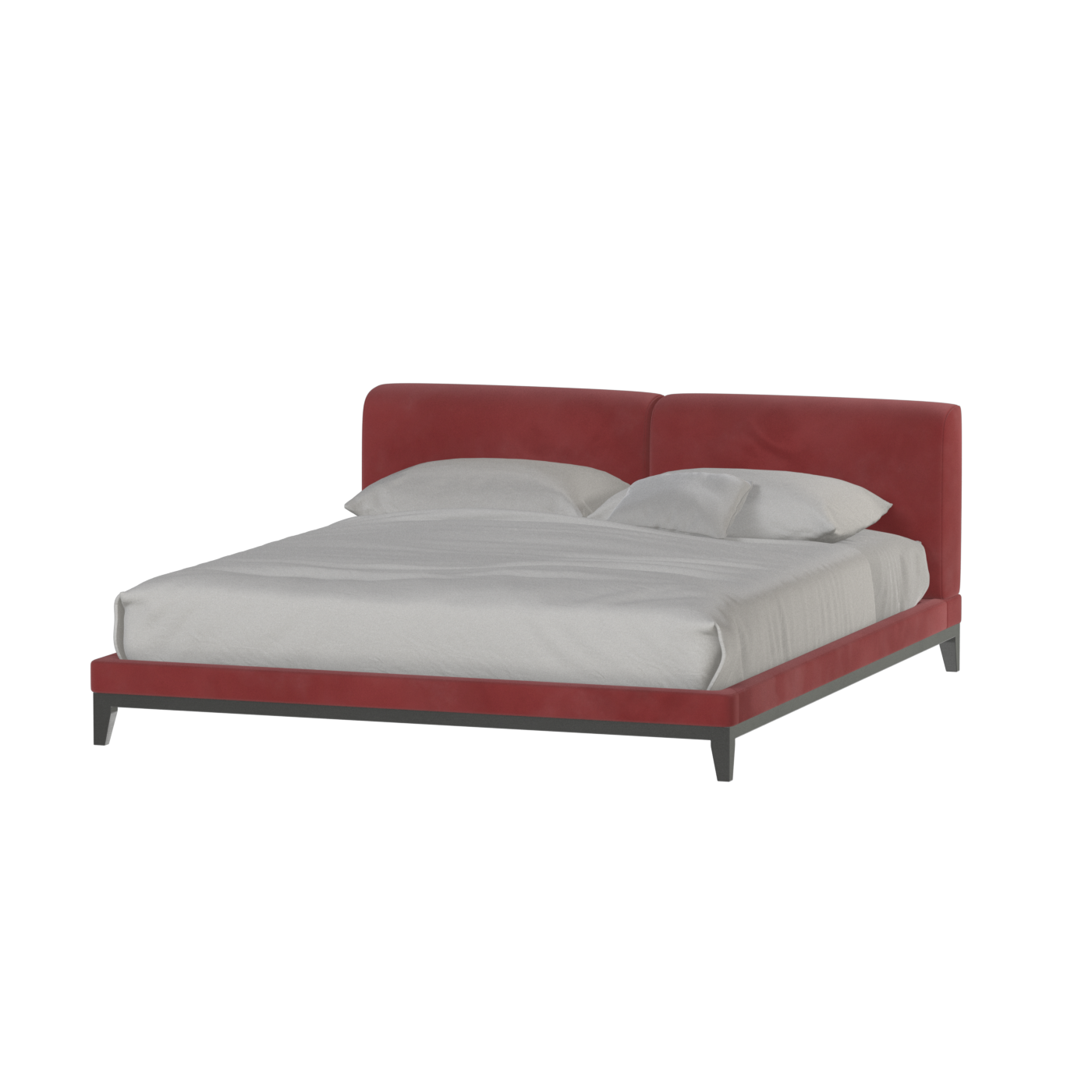 Infinity Upholstered Double Bed with Elegant Headboard