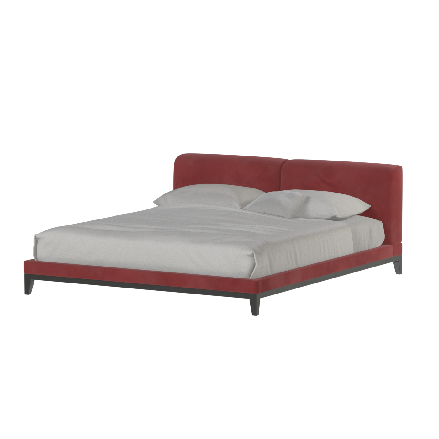Infinity Upholstered Double Bed with Elegant Headboard