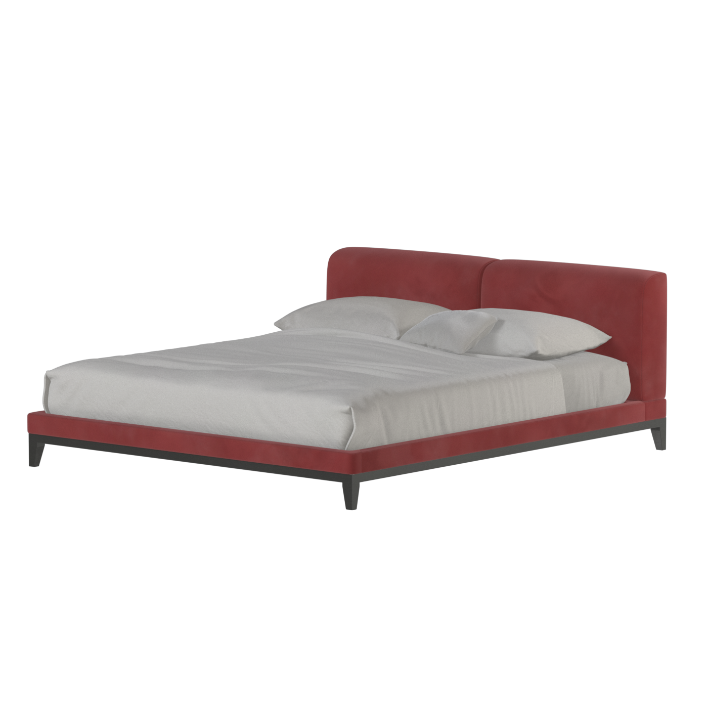 Infinity Upholstered Double Bed with Elegant Headboard