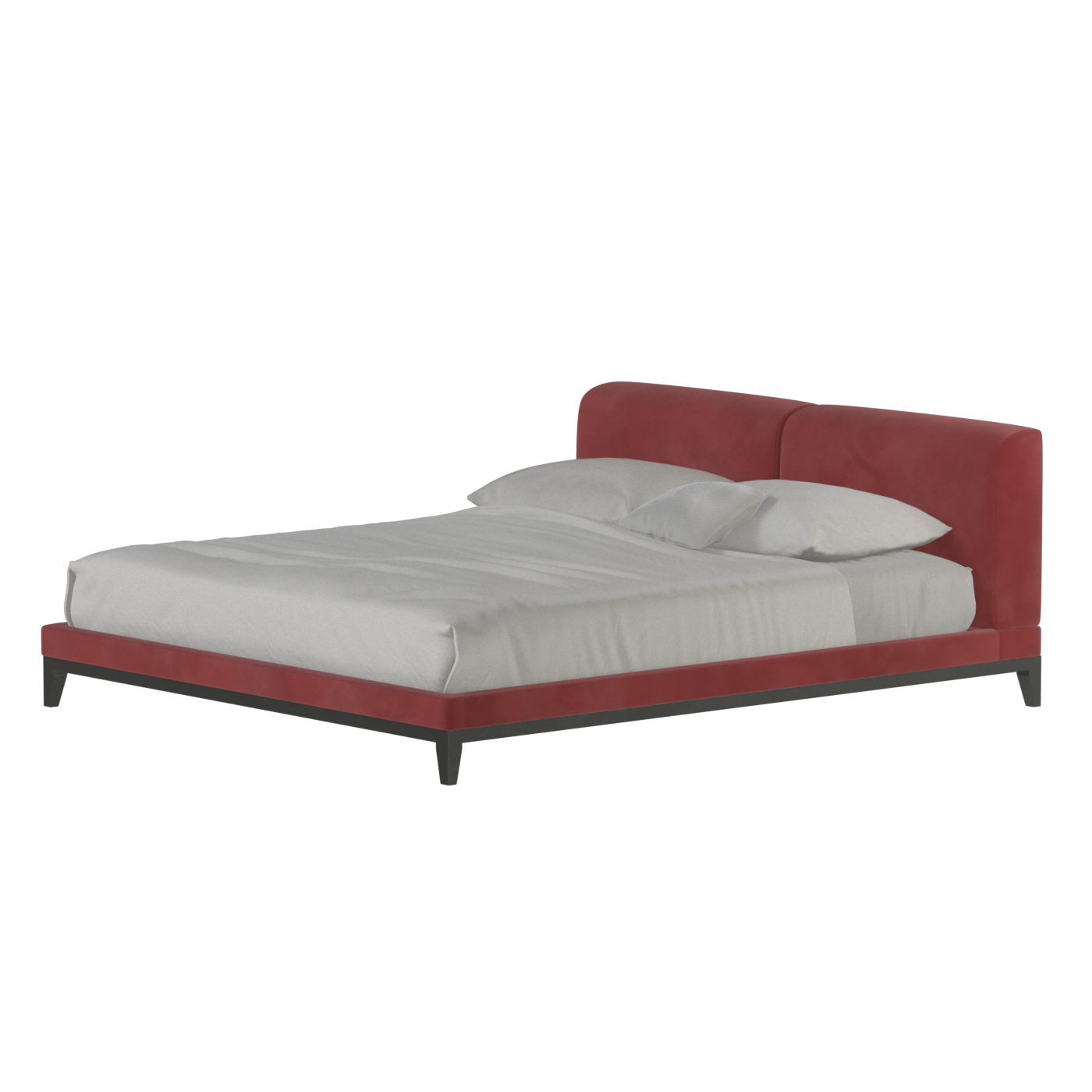 Infinity Upholstered Double Bed with Elegant Headboard