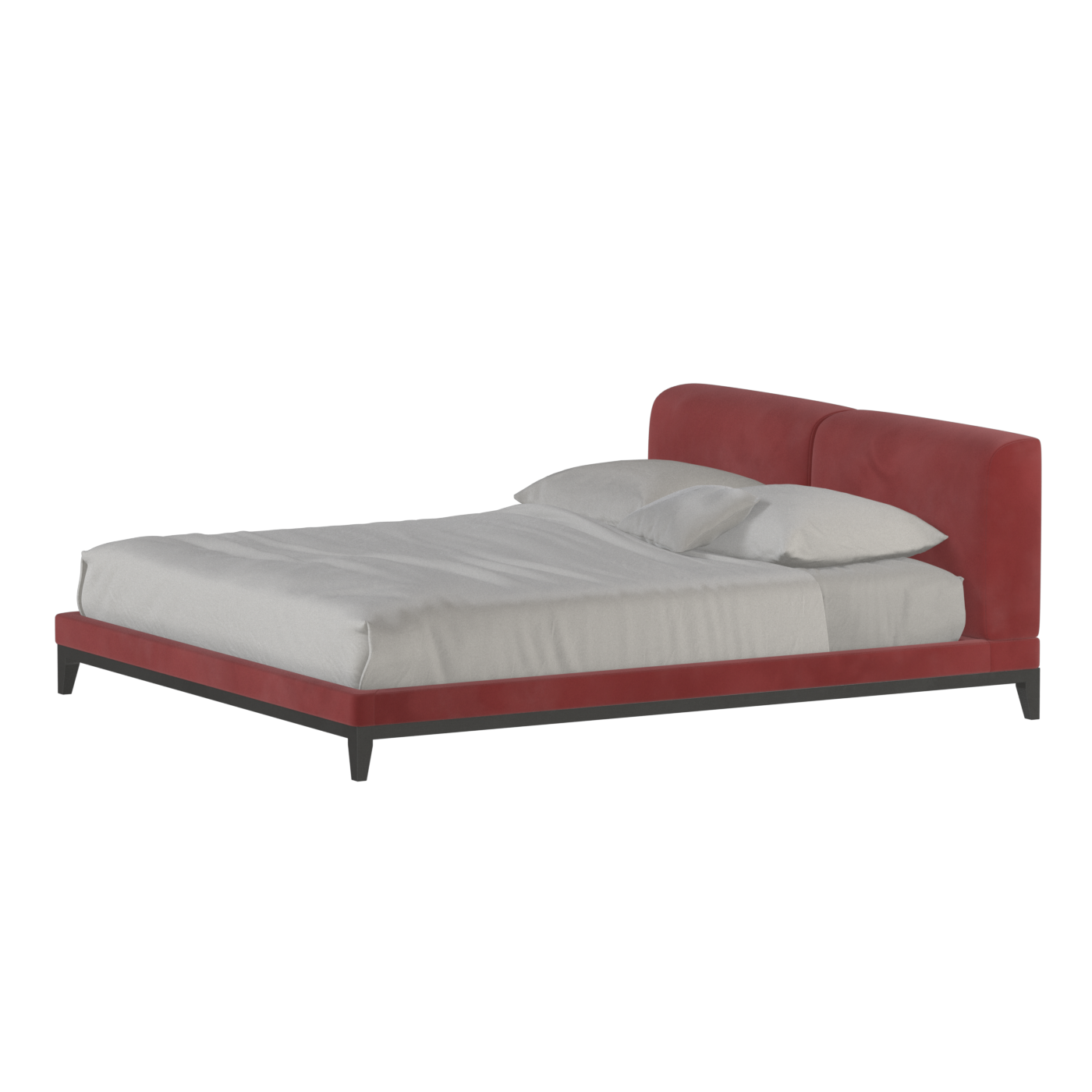 Infinity Upholstered Double Bed with Elegant Headboard