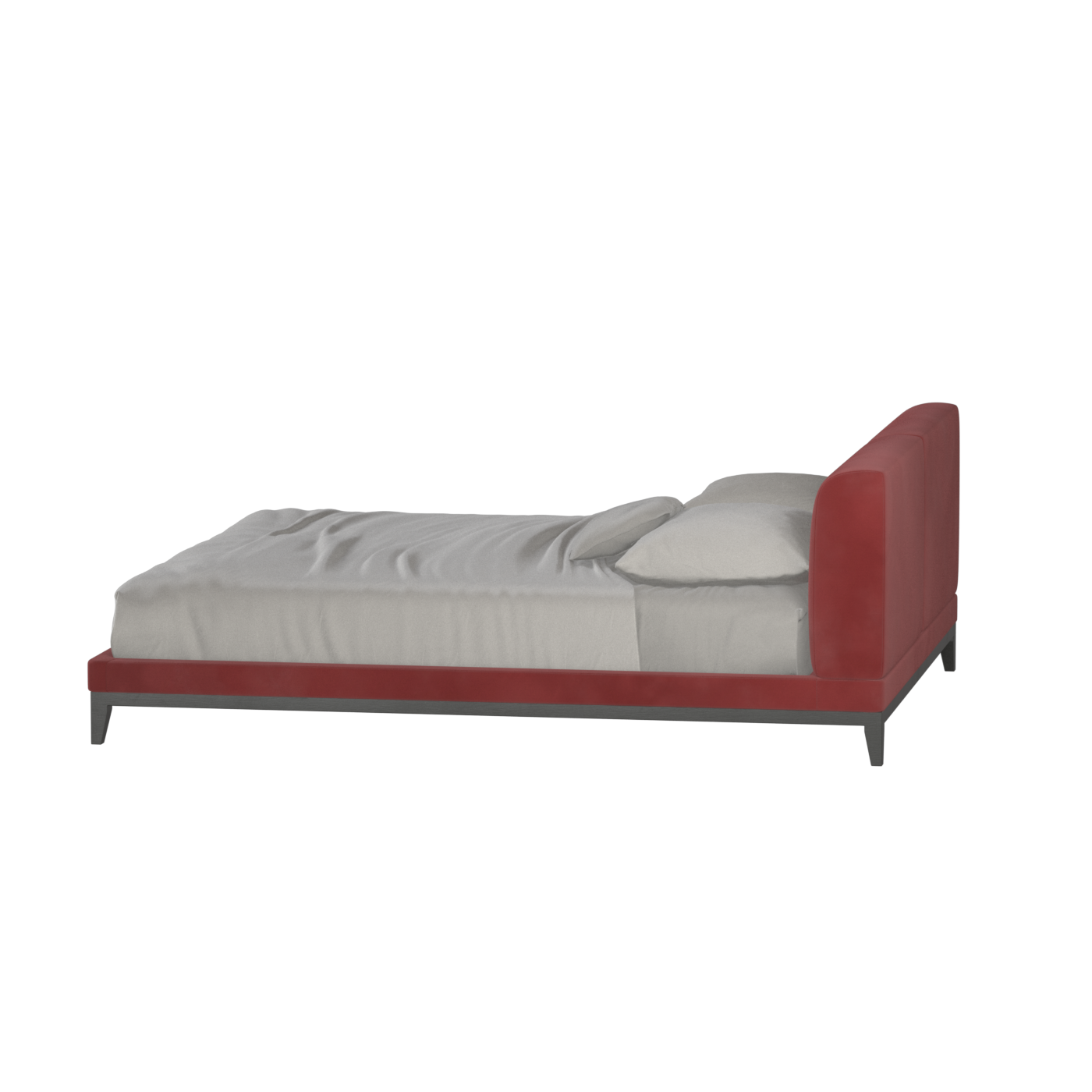 Infinity Upholstered Double Bed with Elegant Headboard