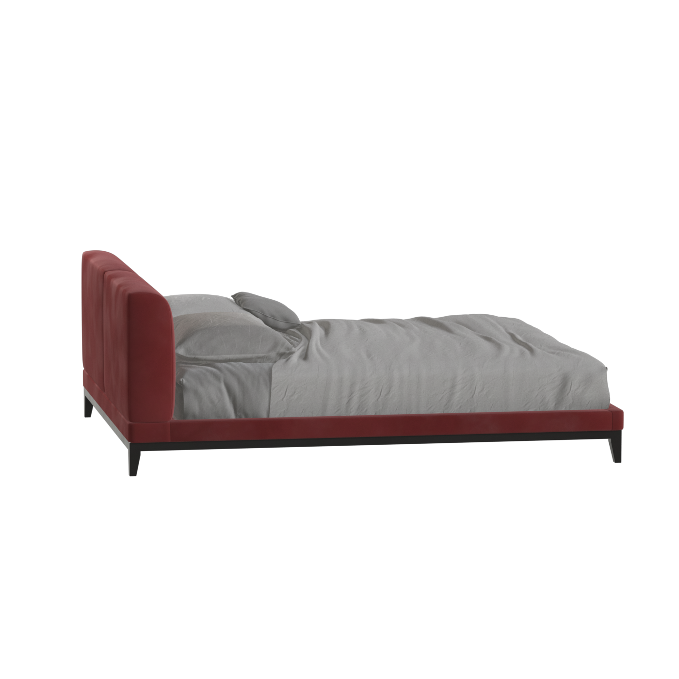 Infinity Upholstered Double Bed with Elegant Headboard