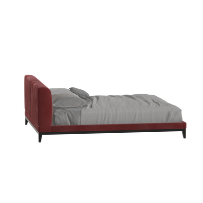 Infinity Upholstered Double Bed with Elegant Headboard