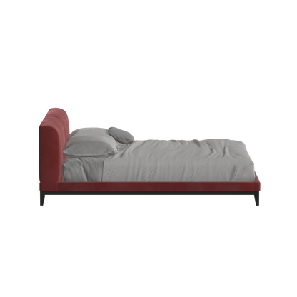 Infinity Upholstered Double Bed with Elegant Headboard