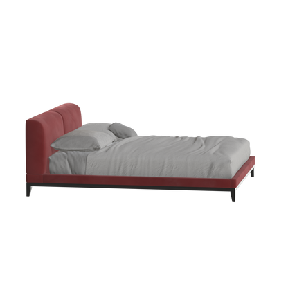 Infinity Upholstered Double Bed with Elegant Headboard
