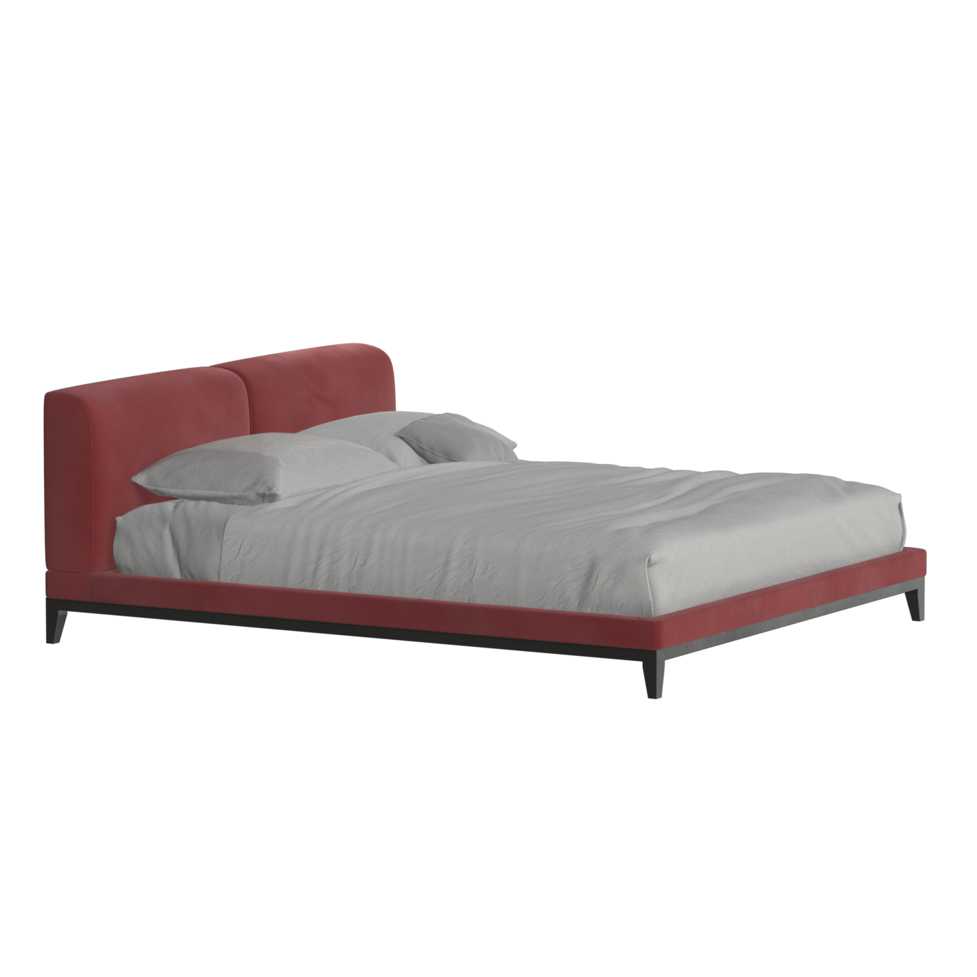 Infinity Upholstered Double Bed with Elegant Headboard
