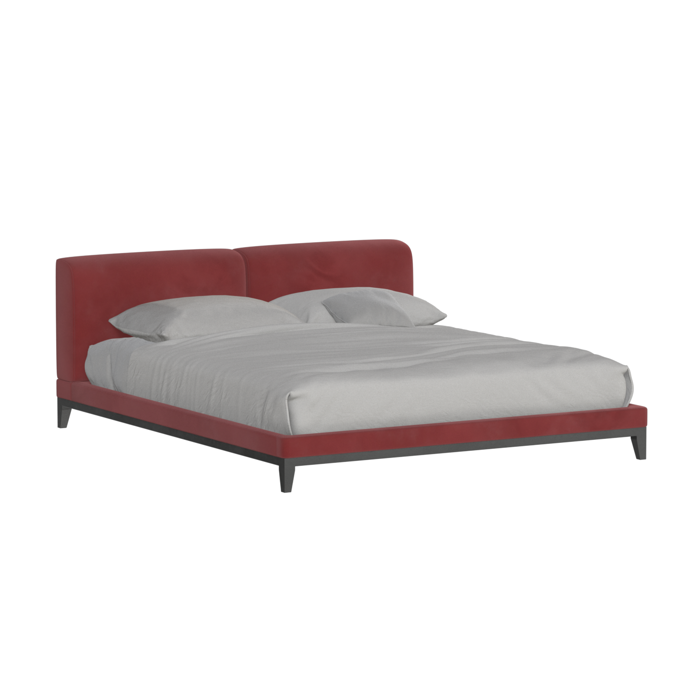 Infinity Upholstered Double Bed with Elegant Headboard