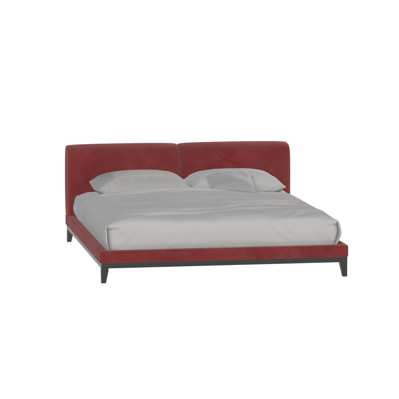 Infinity Upholstered Double Bed with Elegant Headboard