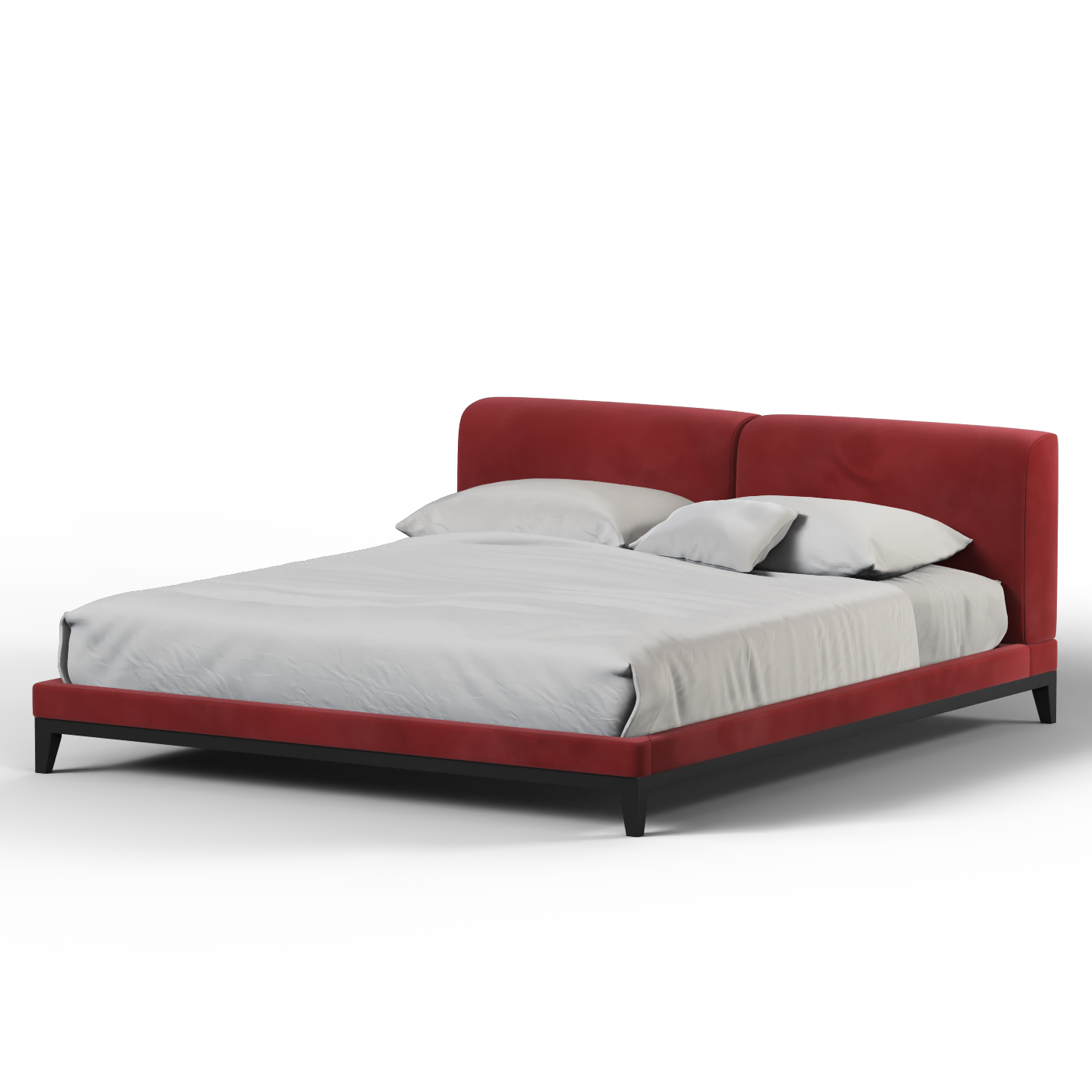 Infinity Upholstered Double Bed with Elegant Headboard