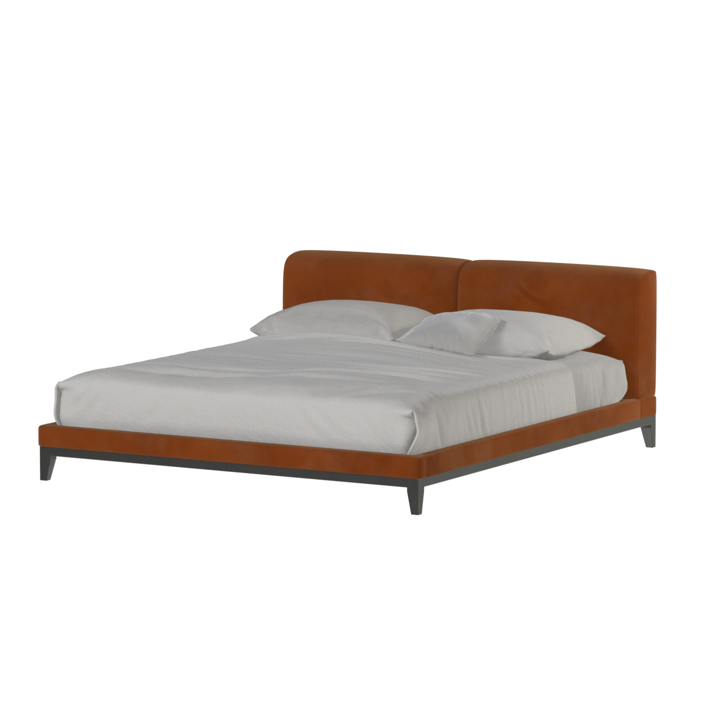 Infinity Upholstered Double Bed with Elegant Headboard