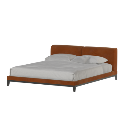 Infinity Upholstered Double Bed with Elegant Headboard