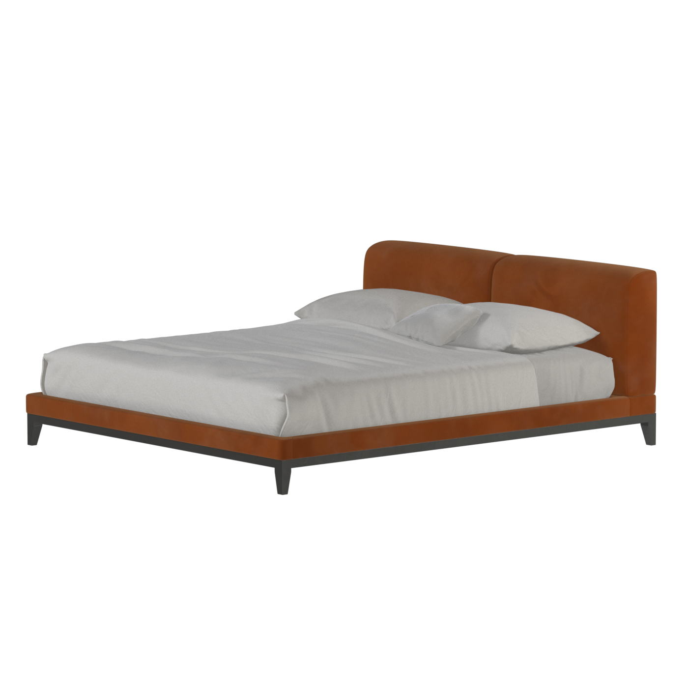 Infinity Upholstered Double Bed with Elegant Headboard