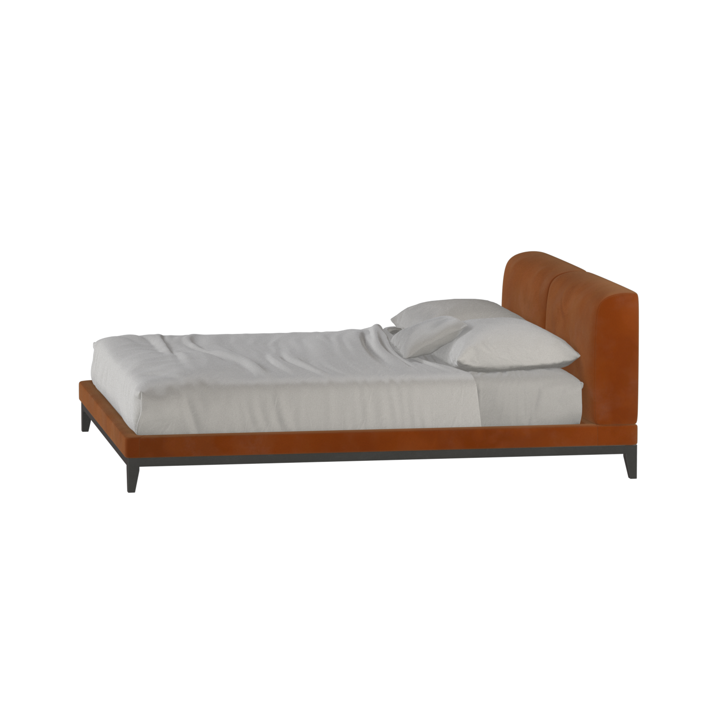 Infinity Upholstered Double Bed with Elegant Headboard