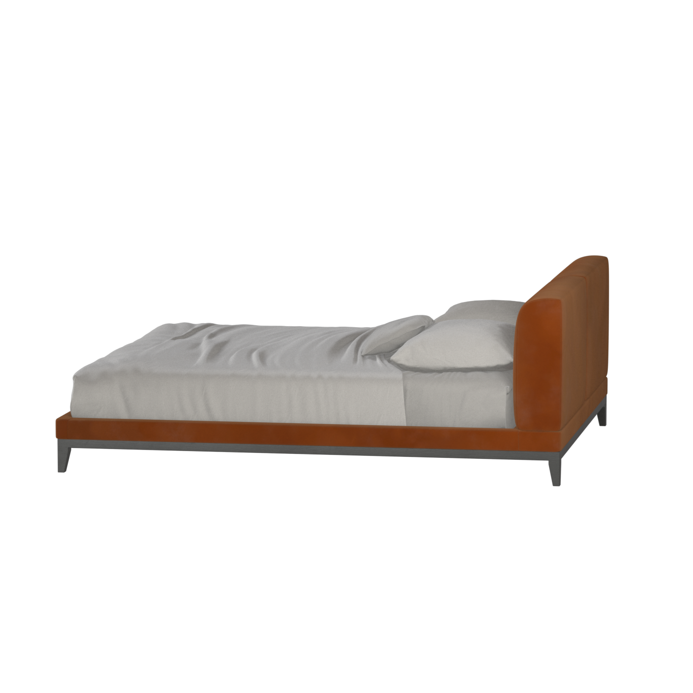Infinity Upholstered Double Bed with Elegant Headboard