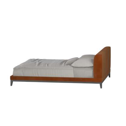 Infinity Upholstered Double Bed with Elegant Headboard