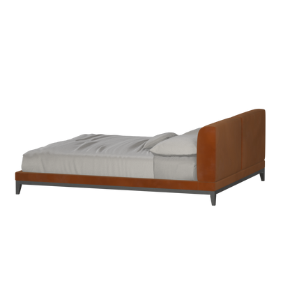 Infinity Upholstered Double Bed with Elegant Headboard