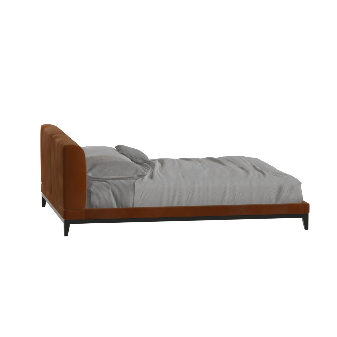 Infinity Upholstered Double Bed with Elegant Headboard