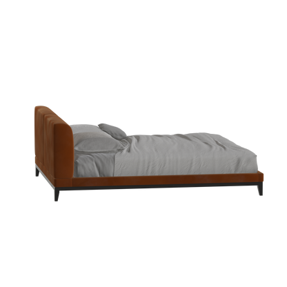Infinity Upholstered Double Bed with Elegant Headboard