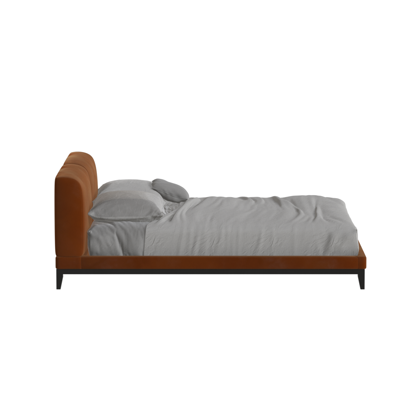 Infinity Upholstered Double Bed with Elegant Headboard