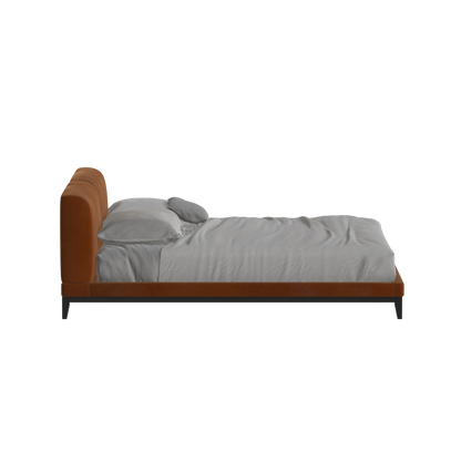Infinity Upholstered Double Bed with Elegant Headboard