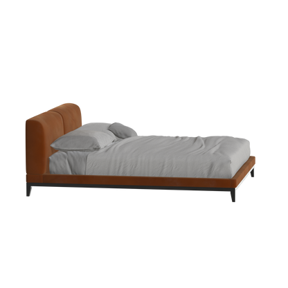 Infinity Upholstered Double Bed with Elegant Headboard
