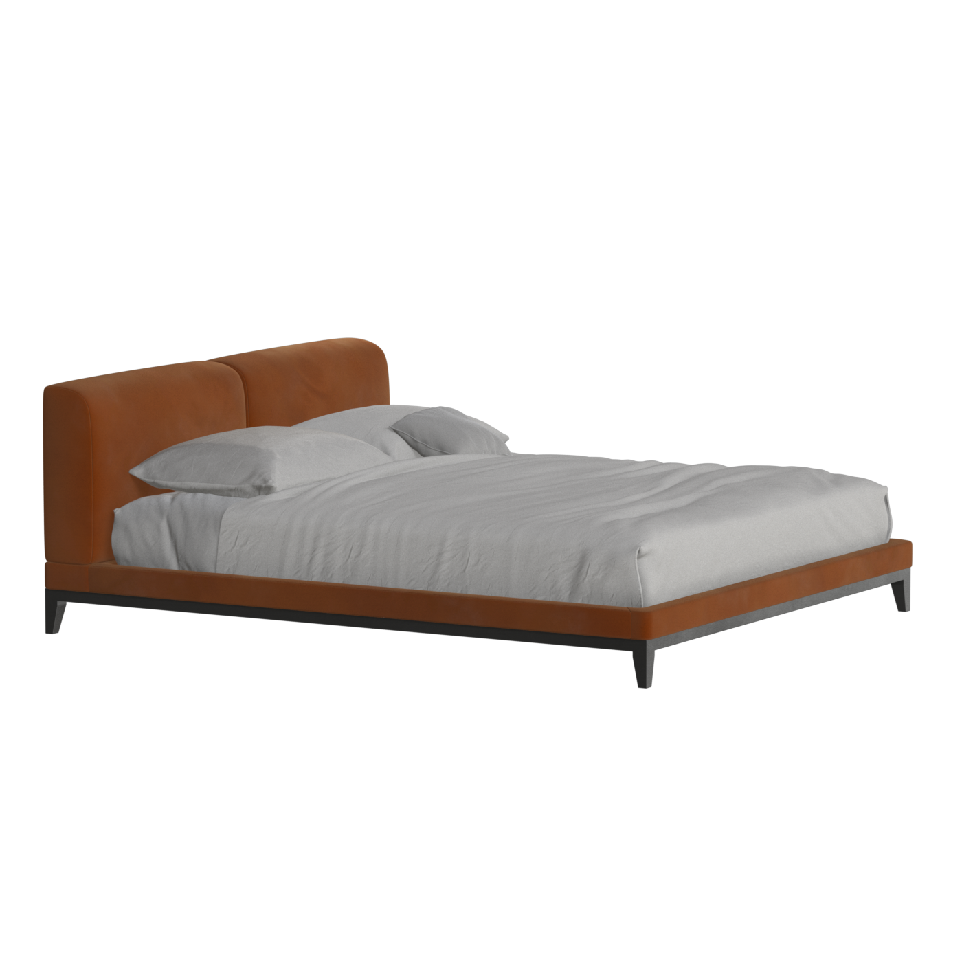 Infinity Upholstered Double Bed with Elegant Headboard