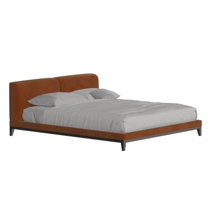 Infinity Upholstered Double Bed with Elegant Headboard