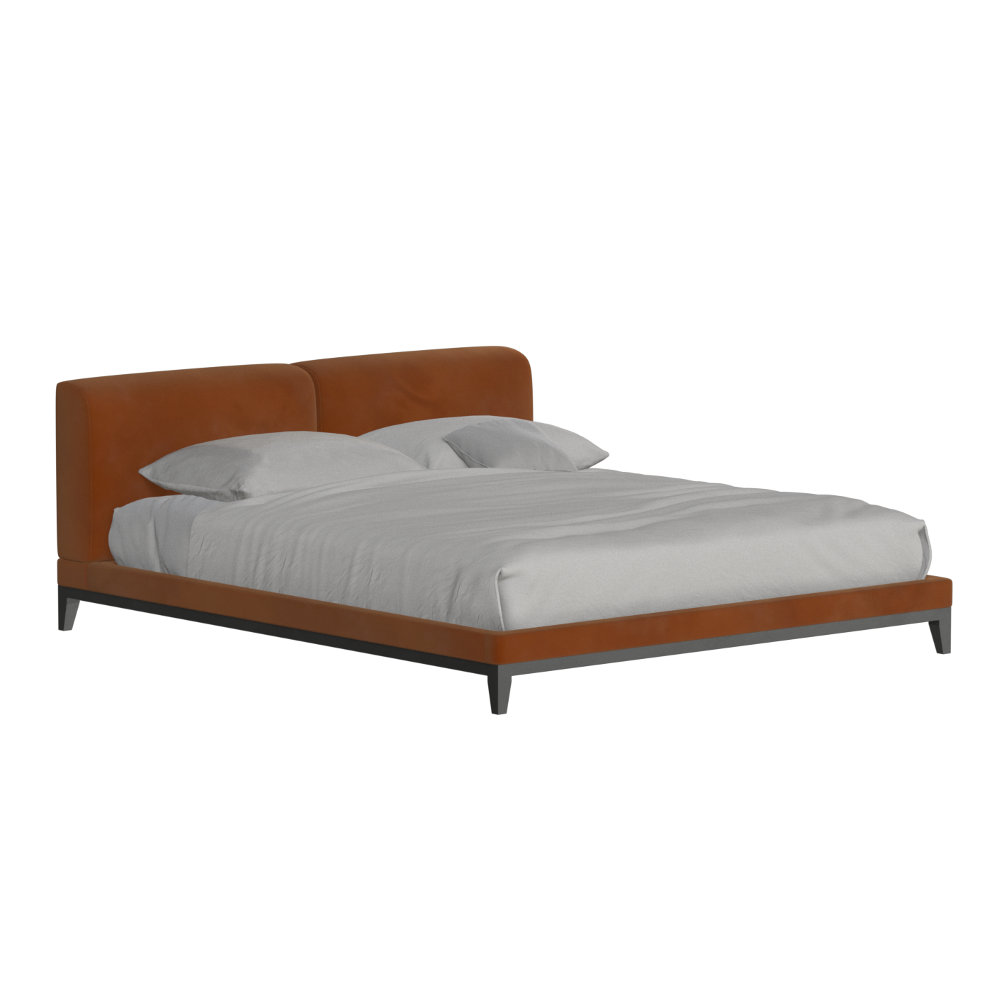 Infinity Upholstered Double Bed with Elegant Headboard