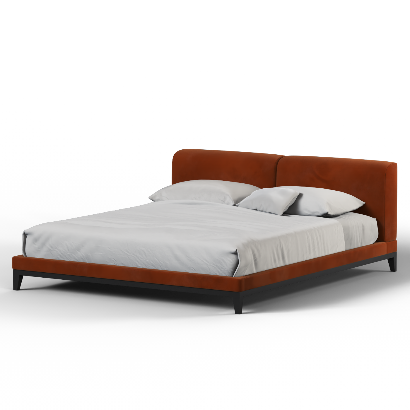 Infinity Upholstered Double Bed with Elegant Headboard
