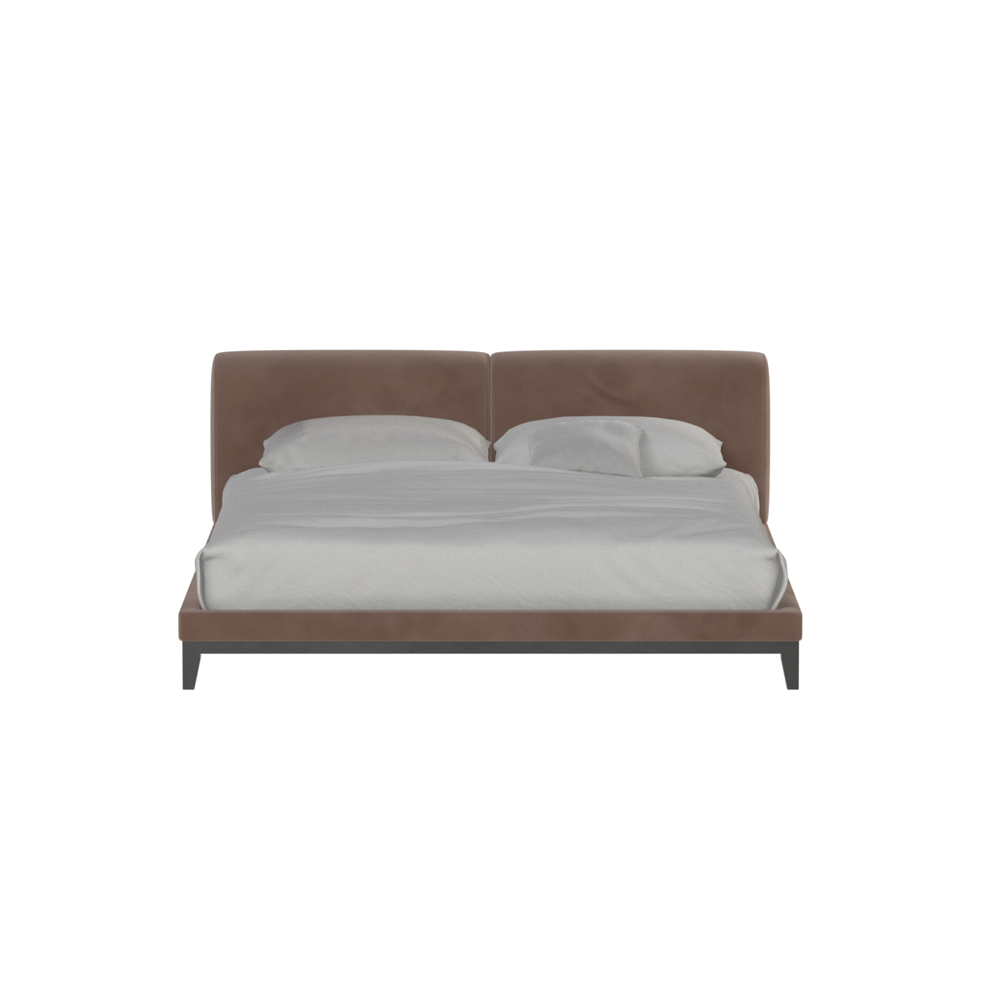 Infinity Upholstered Double Bed with Elegant Headboard