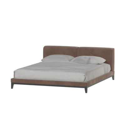 Infinity Upholstered Double Bed with Elegant Headboard