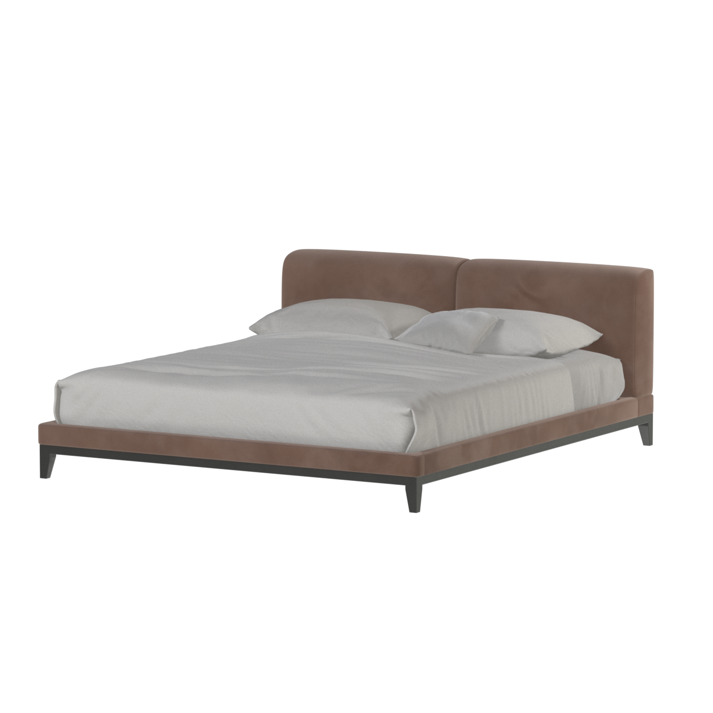 Infinity Upholstered Double Bed with Elegant Headboard