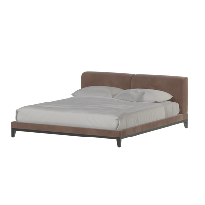 Infinity Upholstered Double Bed with Elegant Headboard