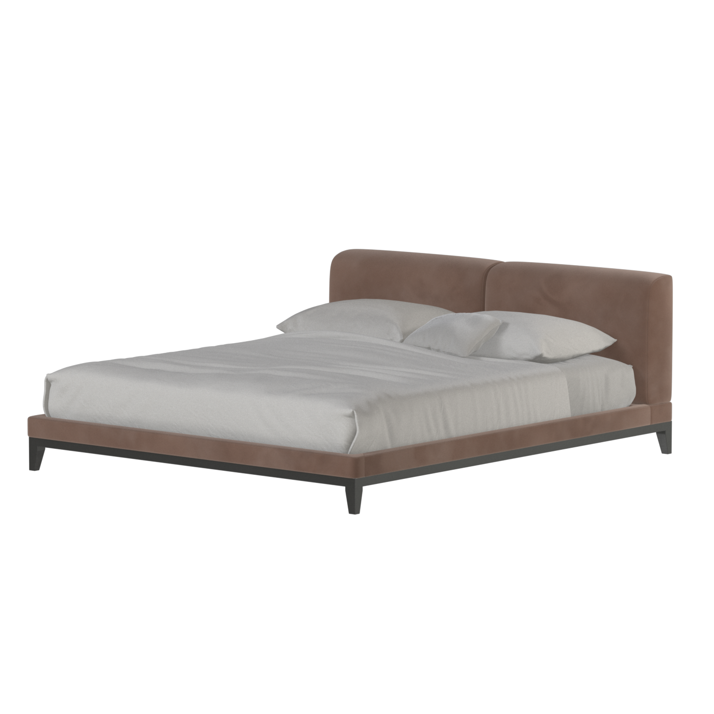 Infinity Upholstered Double Bed with Elegant Headboard