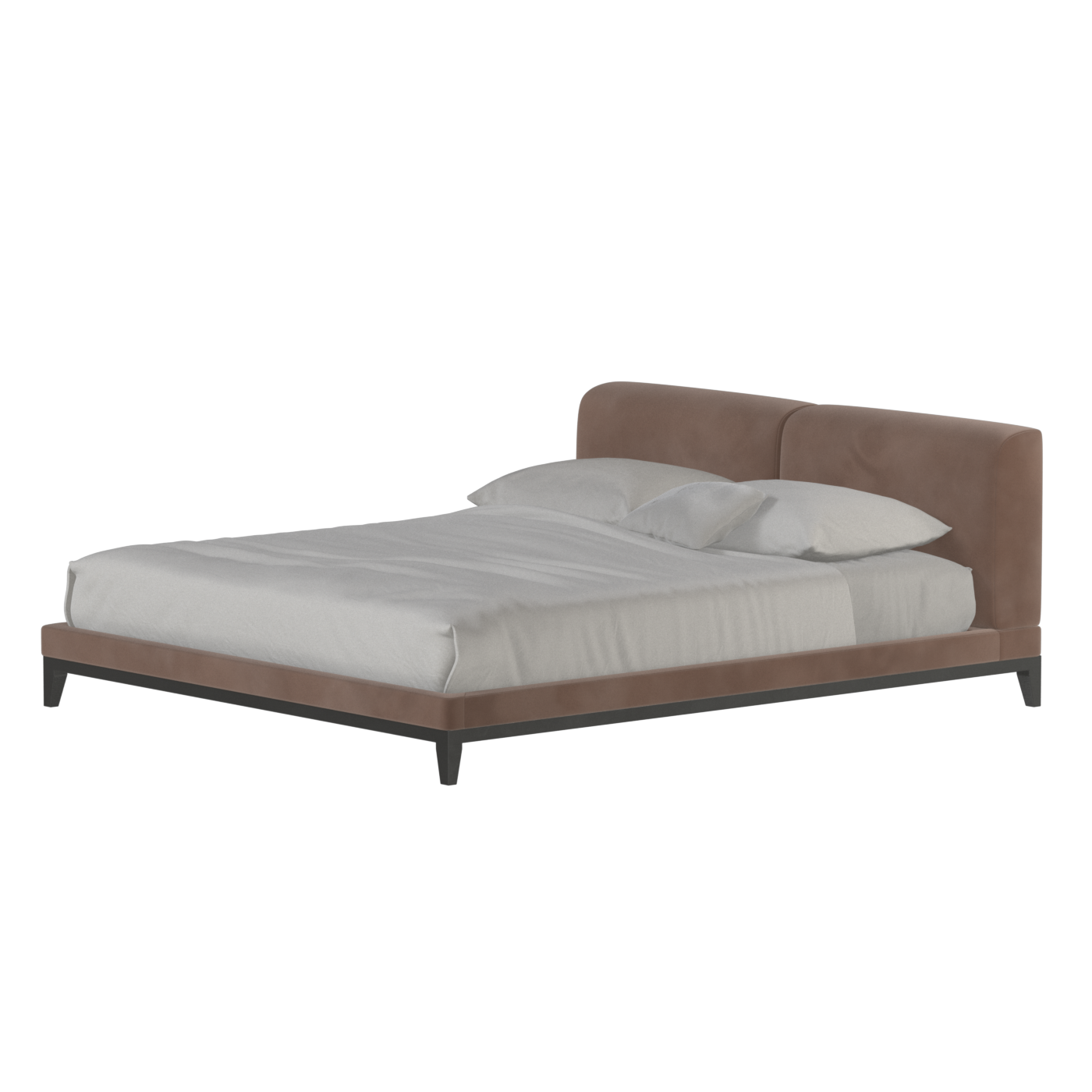 Infinity Upholstered Double Bed with Elegant Headboard