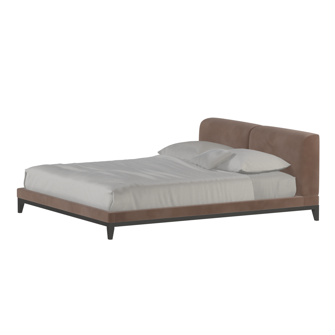 Infinity Upholstered Double Bed with Elegant Headboard