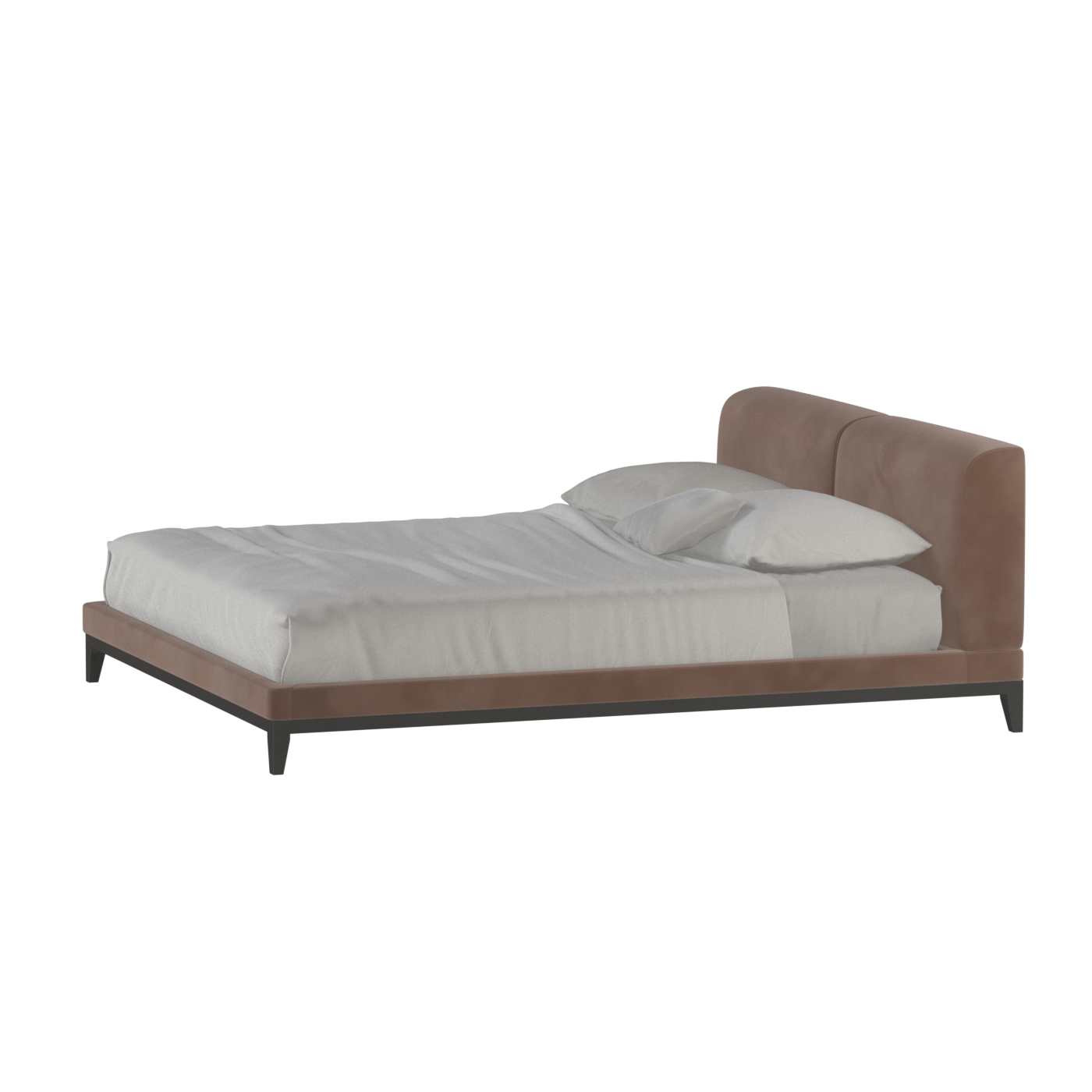 Infinity Upholstered Double Bed with Elegant Headboard